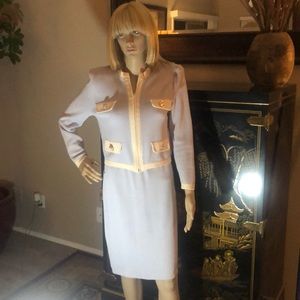 2 piece knit suit by St. John Sportswear.